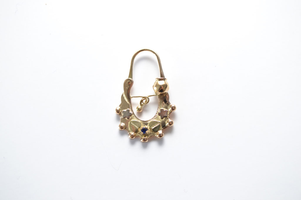 Boucles d'oreilles Créole deux brins Vermeil - Collection "Fluid