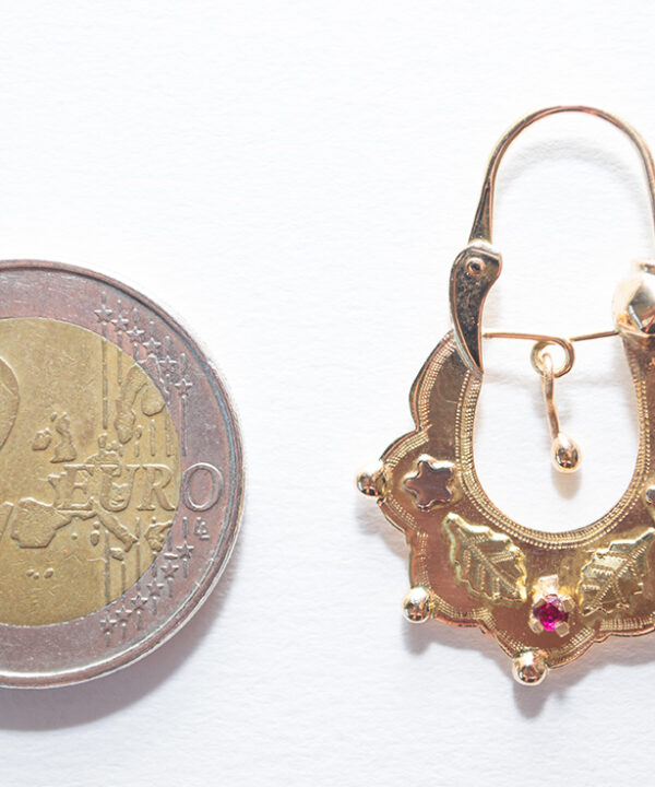 Boucles d'oreilles savoyardes en or 18 carats – Modèle 15 – vue 2