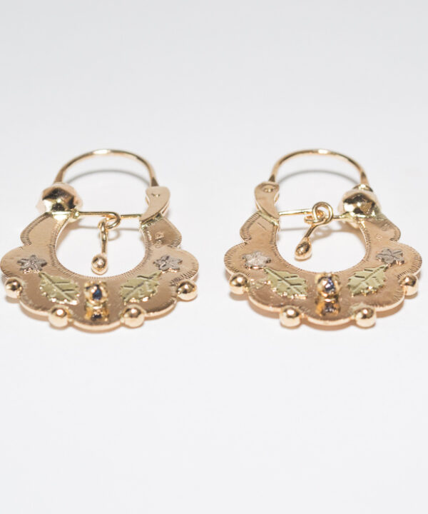 Boucles d'oreilles savoyardes en or 18 carats – Modèle 8
