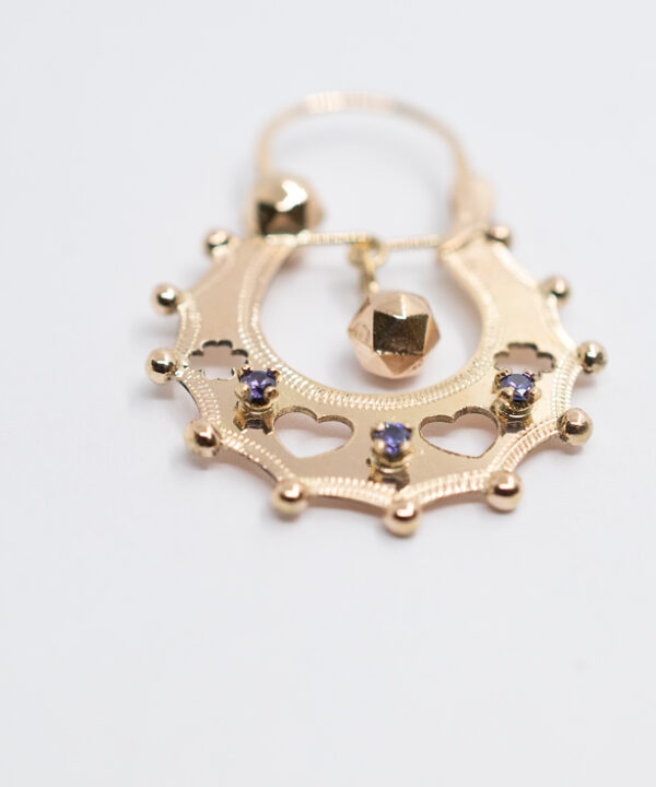 Boucles d'oreilles savoyardes en or 18 carats – Modèle 17 – vue 2