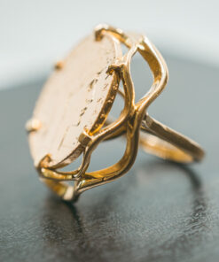 Bague pièce or 18 carats 20 f napoleon ou marianne modele 18