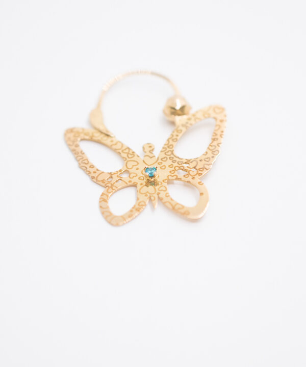 Boucles d'oreilles savoyardes papillons en or 18 carats – vue 2