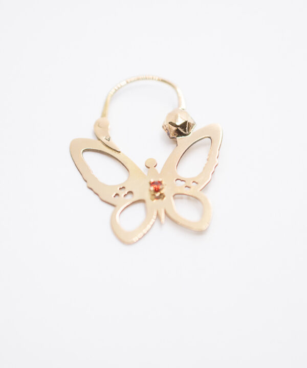 Boucles d'oreilles savoyardes papillons en or 18 carats pour enfant