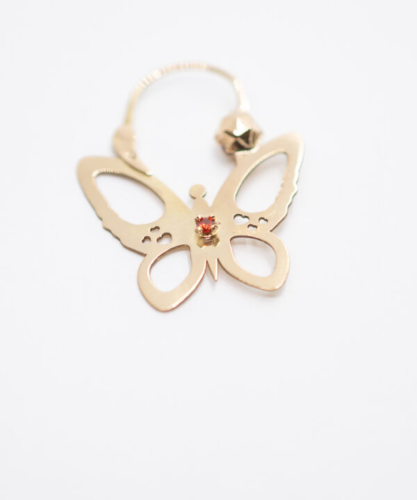 Boucles d'oreilles savoyardes papillons en or 18 carats pour enfant – vue 3