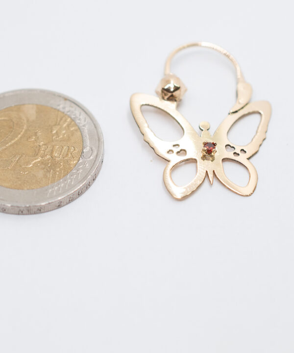 Boucles d'oreilles savoyardes papillons en or 18 carats pour enfant – vue 5